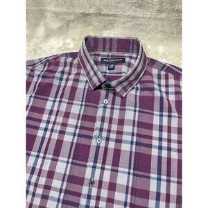 Mizzen Main Leeward Button Down Shirt Men XL Purple Dress Classic Long Sleeve